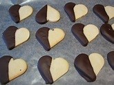 heart biscuits with milk, white or reece chocolate