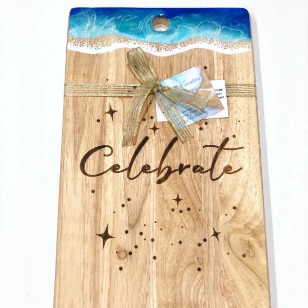 Serving board with engraving “Celebration “